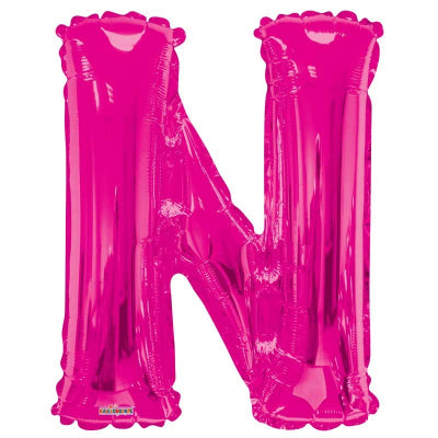 Pink Letter 'N' Balloon - 34" Foil