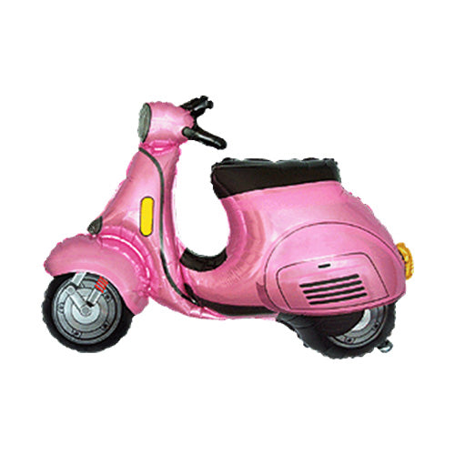 Pink Motor Scooter Supershape Balloon - Foil