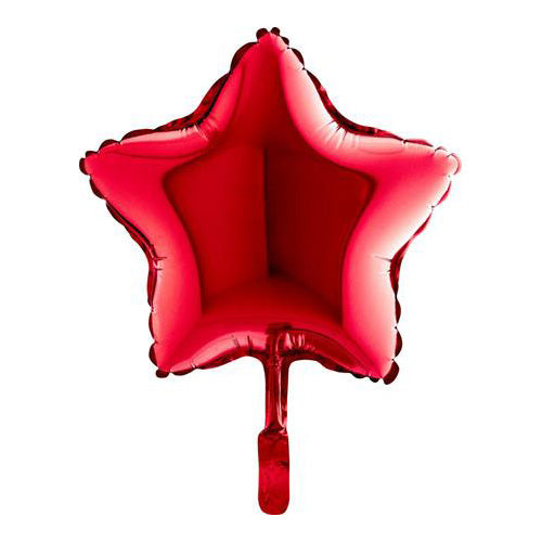 Red Star Mini Shape Air-Filled Balloon – 4″ Foil