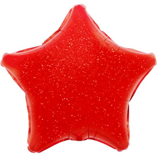 Red Holographic Star Balloon - 19" Foil