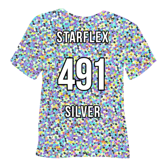Silver Starflex Heat Transfer Vinyl - (1m x 500mm)