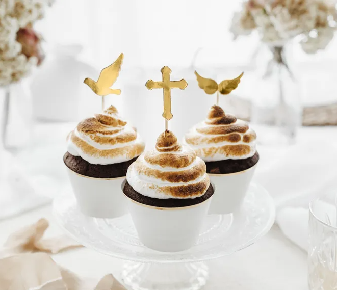First Communion Cupcake toppers - 6pc (8.5 x 11 cm)