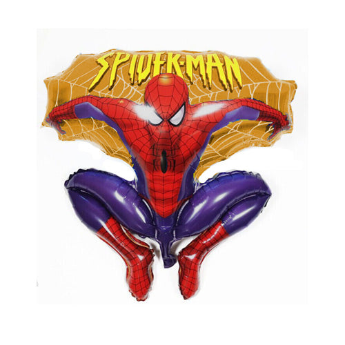 Jumping Spiderman Gold Supershape - Foil 30" x 32"/77 cm x 81 cm UnPackaged