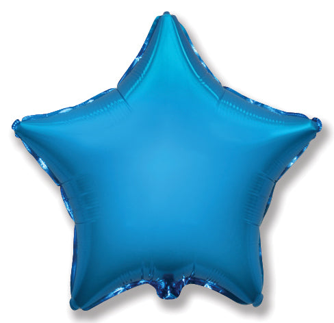 Blue Metallic Star Jumbo Balloon - 32" Foil