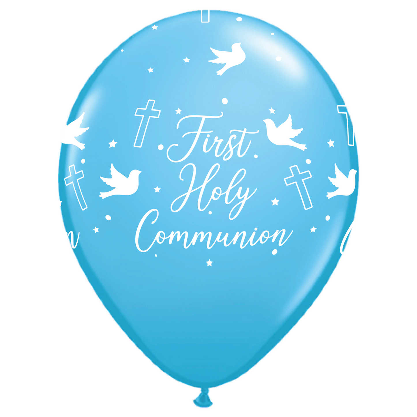Blue 1st Holy Communion Balloons - 11" Latex (25ct)