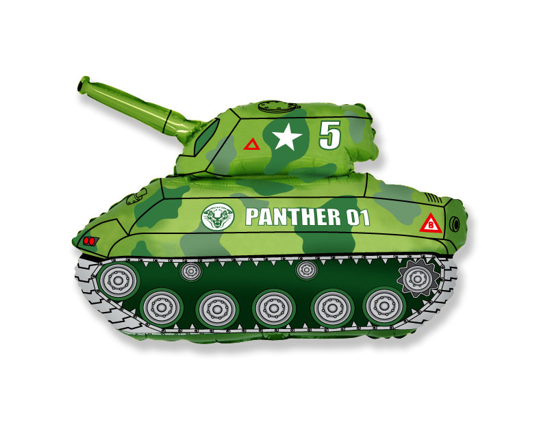 Green Tank Supershape Balloon - Foil