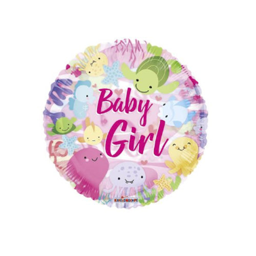 Baby Girl Under the Sea Balloon - 18 Foil