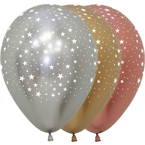 Reflex Stars Mixed Colours Balloons – 5″ Latex (50ct)