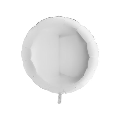 White Round Balloon - 36" Foil
