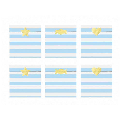 Light Blue Treat Bags - (6ct)