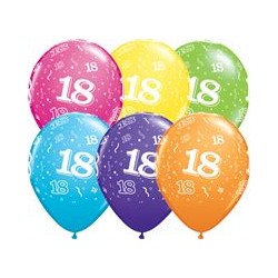 Age 18 Tropical Balloons - 11" Latex (6ct)