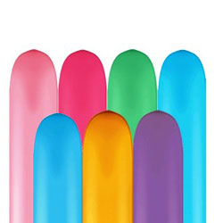Vibrant Assortment Modelling Balloons - 260Q Latex (100ct)