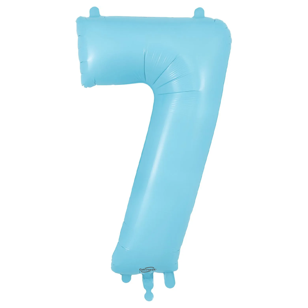 Matt Blue Number 7 Balloon - 34" Foil