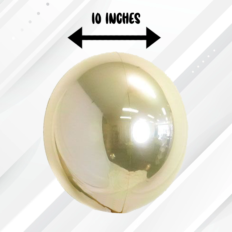 Loon Balls® 25cm (10") Metallic White Gold (1ct)