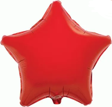 Red Star Balloon - 19" Foil