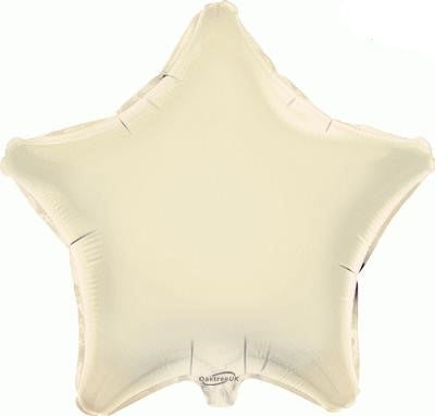 Ivory Star Balloon - 19" Foil