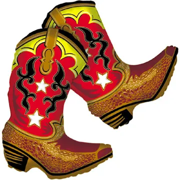 Dancing Boots Shape - 36" Foil