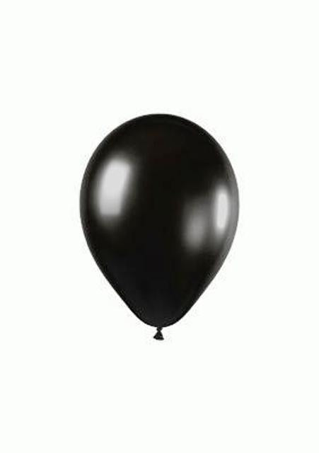 Metallic 580 Black Balloons - 5" Latex (100ct)