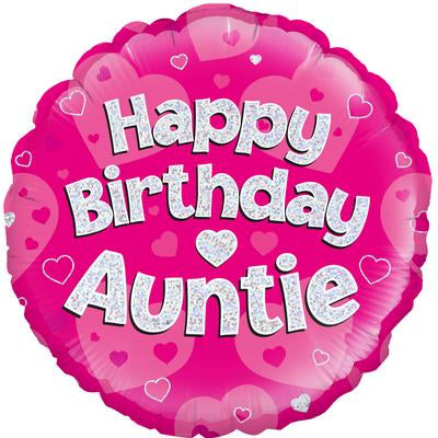 Happy Birthday Auntie Balloon - 18" Foil