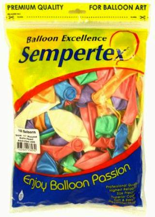 Satin Solid 400 Assorted Balloons - 5" Latex (100ct)