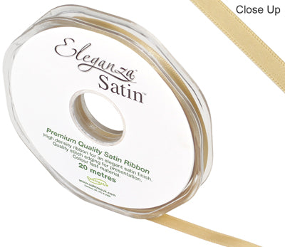 Gold No.35 Double Faced Satin - (6mm x 20m)