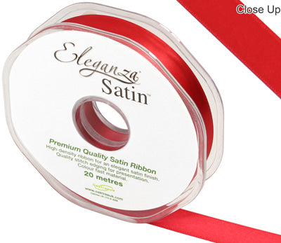 Red No.16 Double Faced Satin - (15mm x 20m)