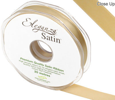 Gold No.35 Double Faced Satin - (15mm x 20m)