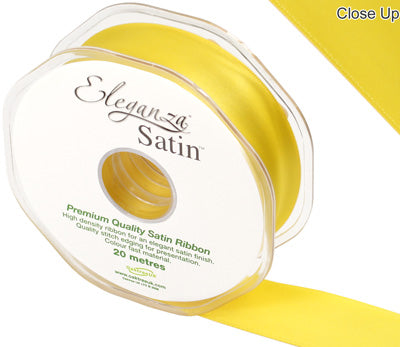 Yellow No.11 Double Faced Satin - (25mm x 20m)