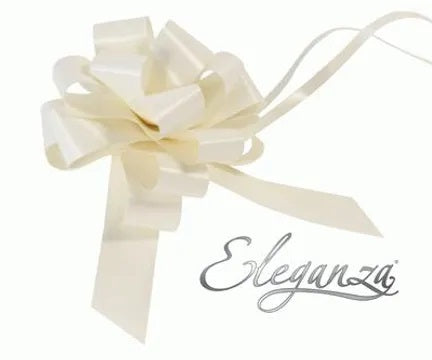 Ivory Poly Pullbows - 30mm (30ct)