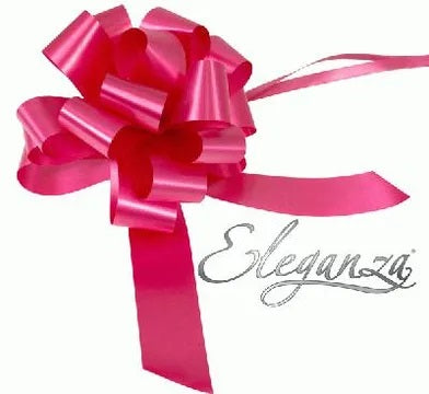 Deep Cerise Poly Pullbows - 30mm (30ct)