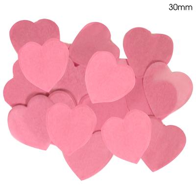 Light Pink Heart Tissue Paper Flame Retardant Confetti - (30mm x 100g)