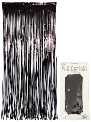 Black Foil Door Curtain - (0.90m x 2.40m)