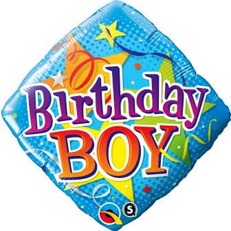 Birthday Boy Stars Balloon - 18" Foil