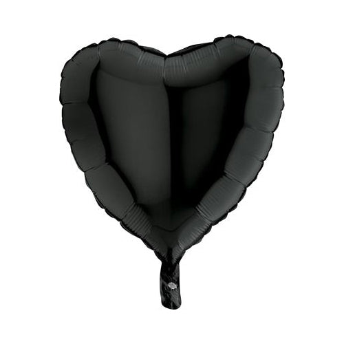 Black Heart Balloons - 18" Foil
