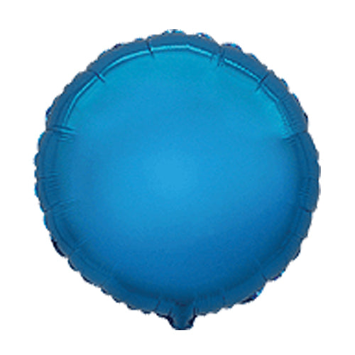 Blue Metallic Round Balloon - 30" Foil