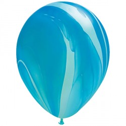 Supergate Blue Rainbow Balloons - 11" Latex (25ct)