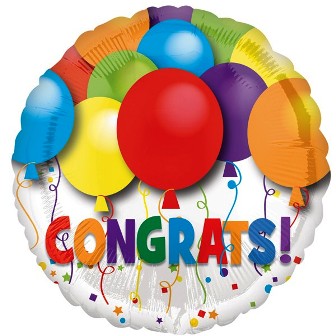 Bold Congratulations Balloon - 18" Foil