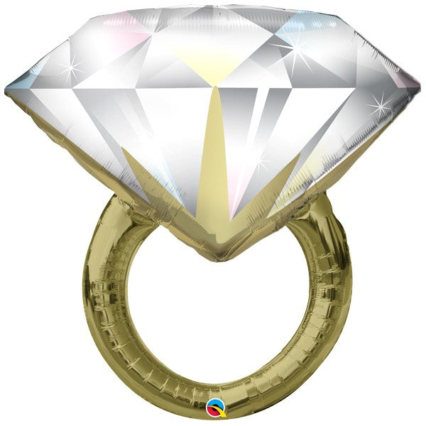 Diamond Wedding Ring Supershape Balloons - 37" Foil