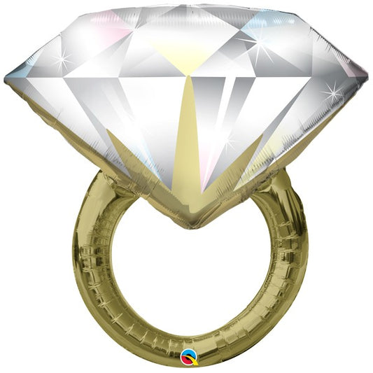 Diamond Wedding Ring Supershape Balloons - 37" Foil