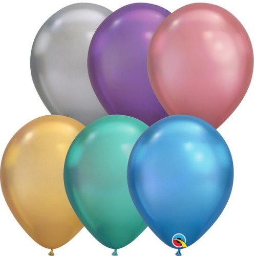 Chrome Assortment Balloons - 11" Latex (100ct)