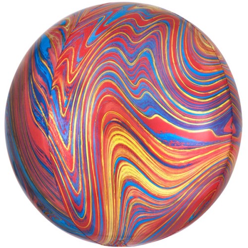 Colourful Marble Orbz Balloons - (15" x 16")( 1ct)