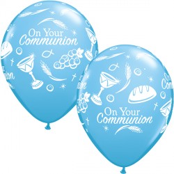 Blue Communion Symbols Balloon - 11" Latex (25ct)