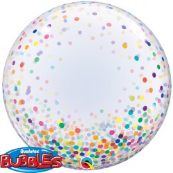 Colourful Confetti Dots Deco Bubble Balloon - 24″ Bubble