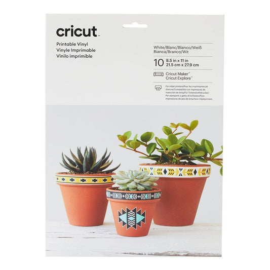 Cricut Printable Vinyl 8.5x11 Inch White (10pcs)