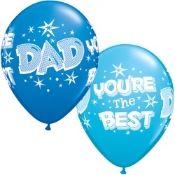 DAD YOU'RE THE BEST STARBURSTS- 11" Latex (25ct)