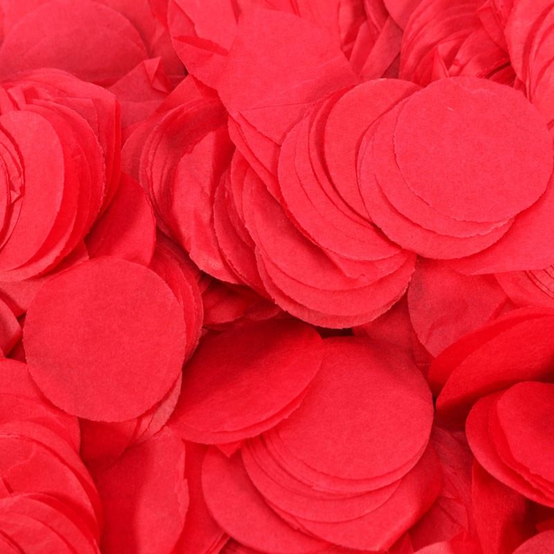 RED Circle Tissue Paper Confetti - (25mm) 100gm