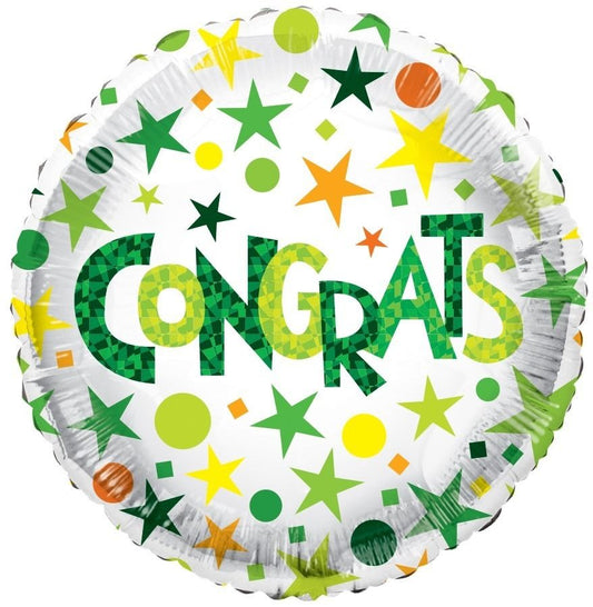 Congrats Green Eco Balloon - 18" Foil
