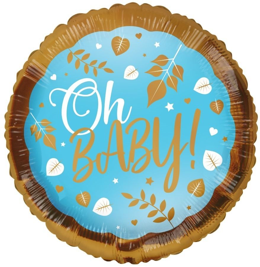 Oh Baby blue Eco Balloon - 18 Foil