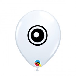 White Eyeballs Balloons - 5" Latex (100ct)
