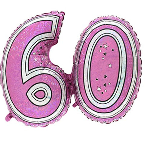 Pink Fantasie Age "60" Balloon - Foil